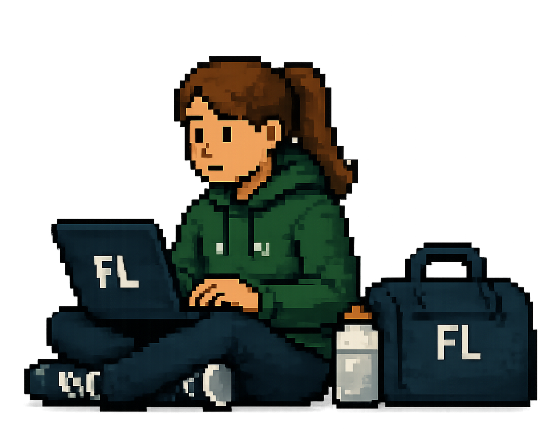 Pixelillustration av en person som använder FulltLag